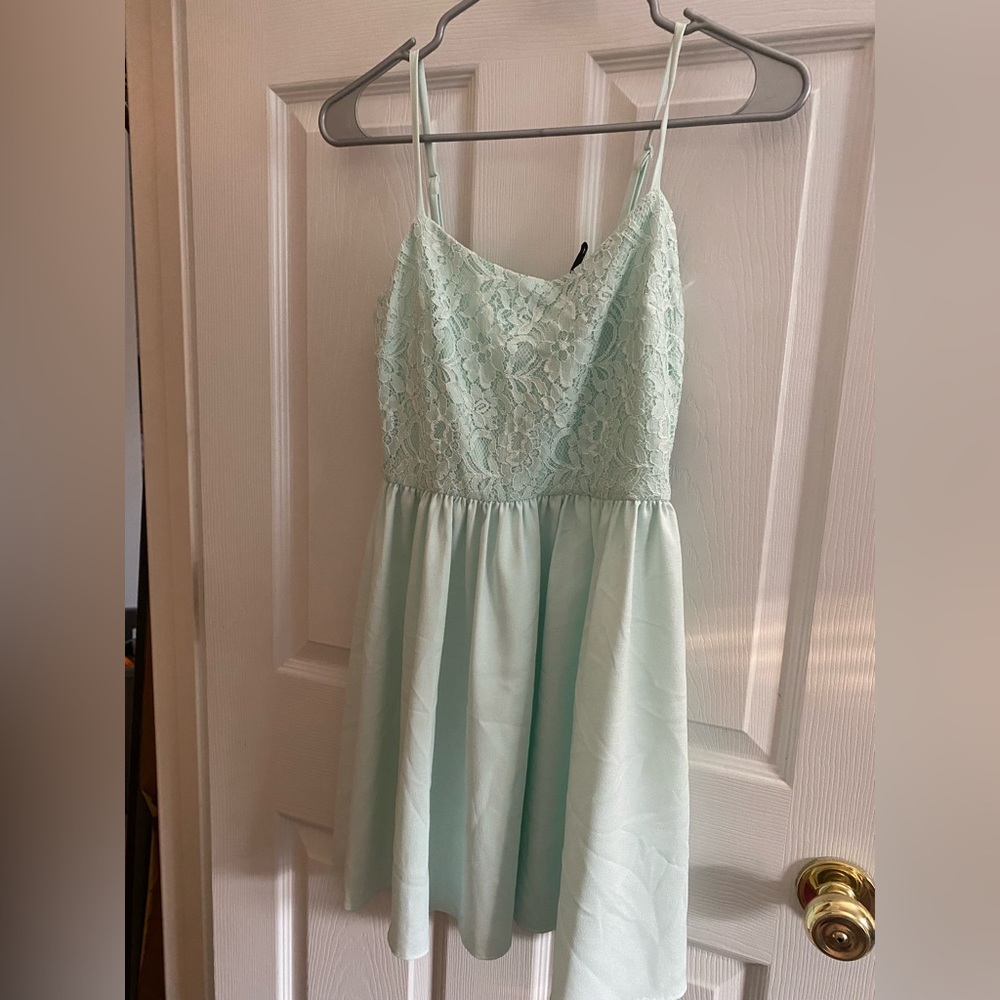 Mint Green Dress with Lace